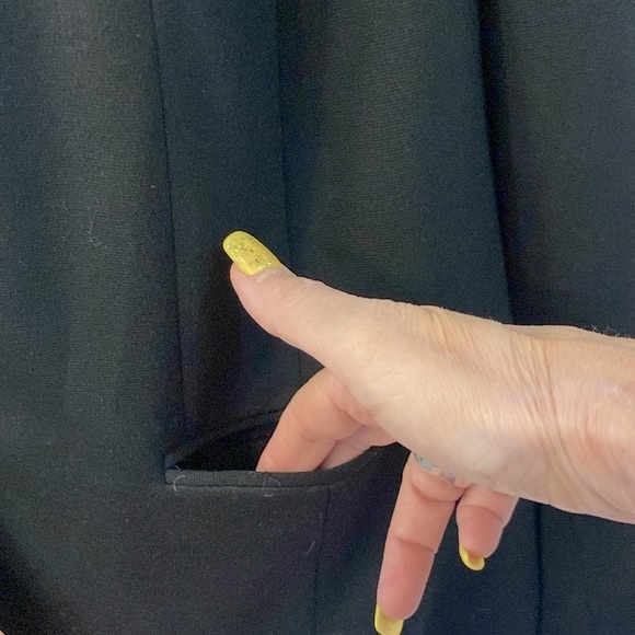 INC international concepts black & Ivory woman’s blazer fully lined knit plus - Picture 5 of 14